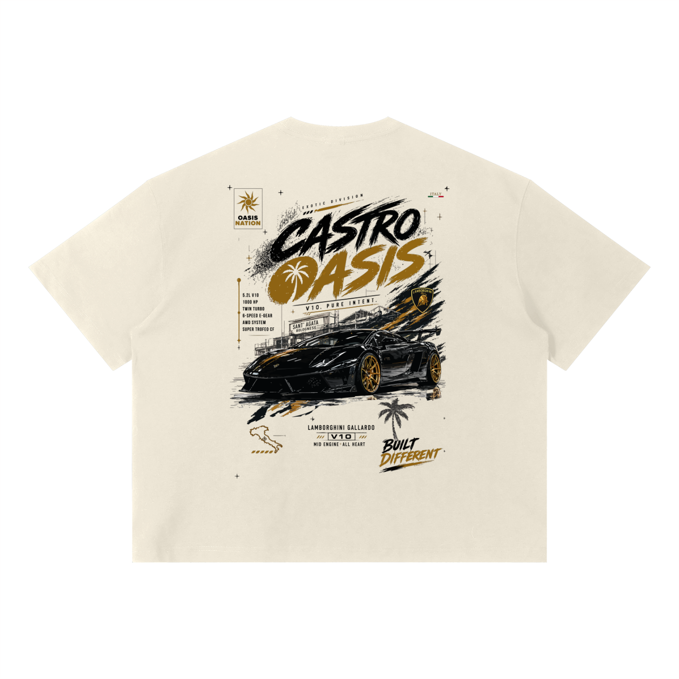 cropped,oversized,herocar,Gallardo,Tee,dryfit