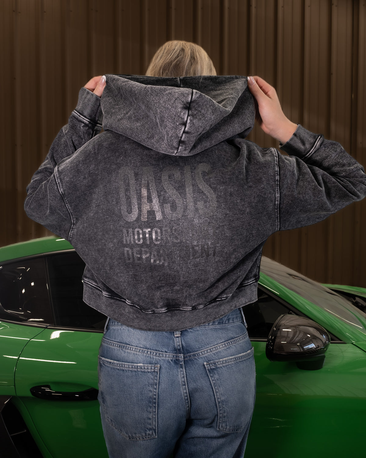 Motorsport Cropped Hoodie